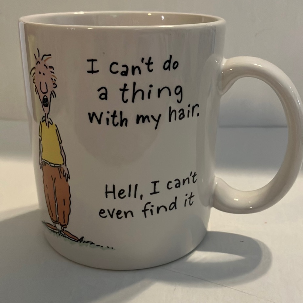 Hallmark White‎ Mug with Black Text and Cartoon
